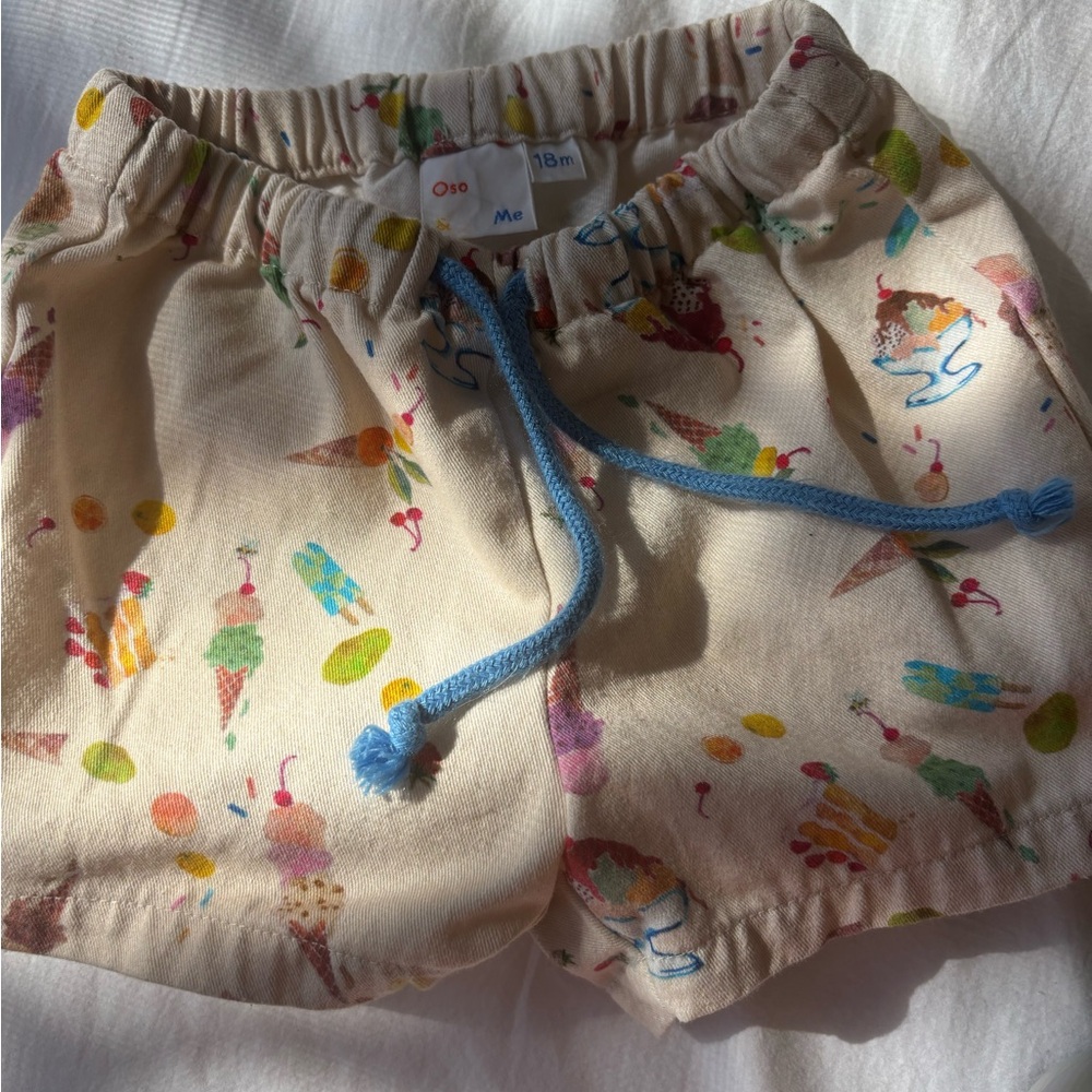 OSO & ME Bingo Shorts Ice Cream Print 18 months
